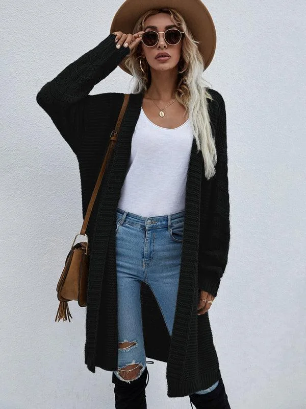 Open Knit Long Women Cardigan Sweater