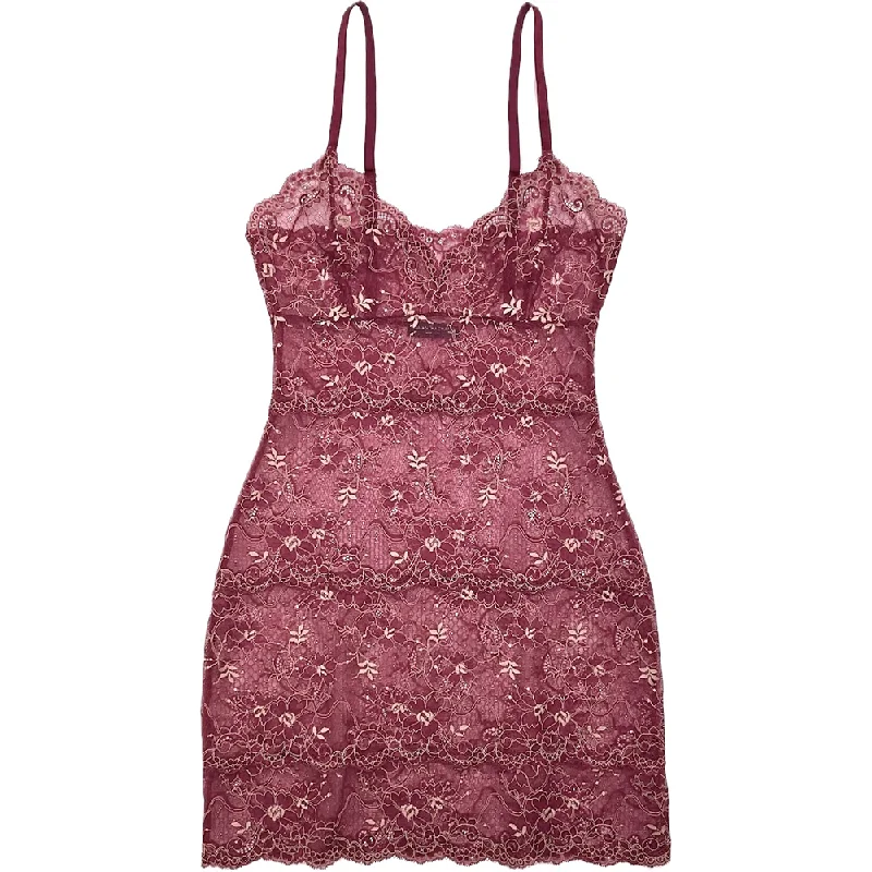 All Lace Amour Full Slip Cranberry