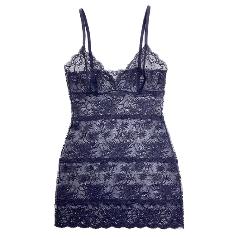 All Lace Amour Full Slip Deep Blue