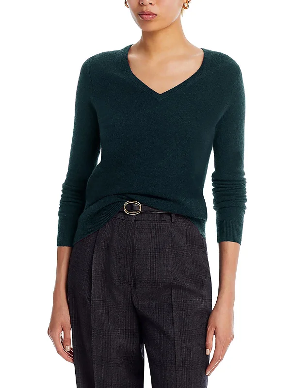 Sutton Womens Cashmere V Neck Sweater