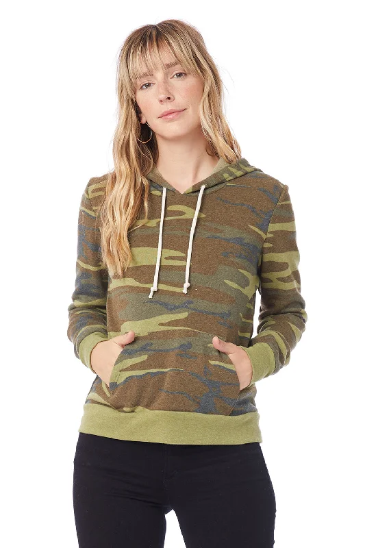 Alternative Womens Athletics Eco Fleece Hooded Sweatshirt Hoodie - Camo