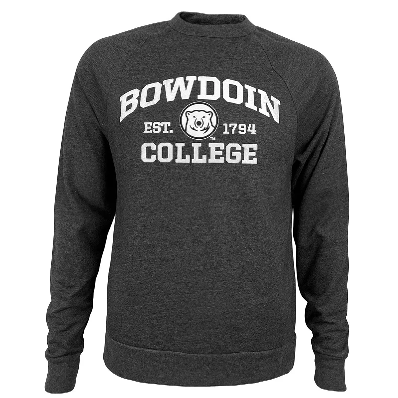 Bowdoin College Medallion Crew with Plush Appliqué from Blue 84