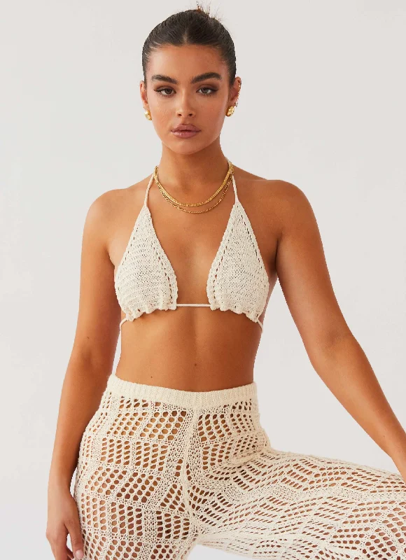 Cabo Paradise Crochet Bra Top - Natural