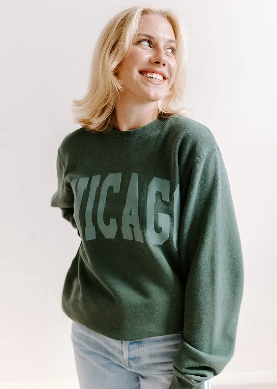 Chicago Collegiate Puff Sweatshirt - Alpine