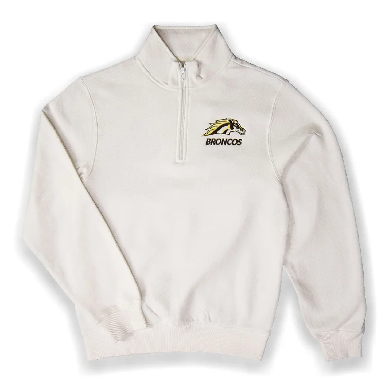 White Broncos Pullover