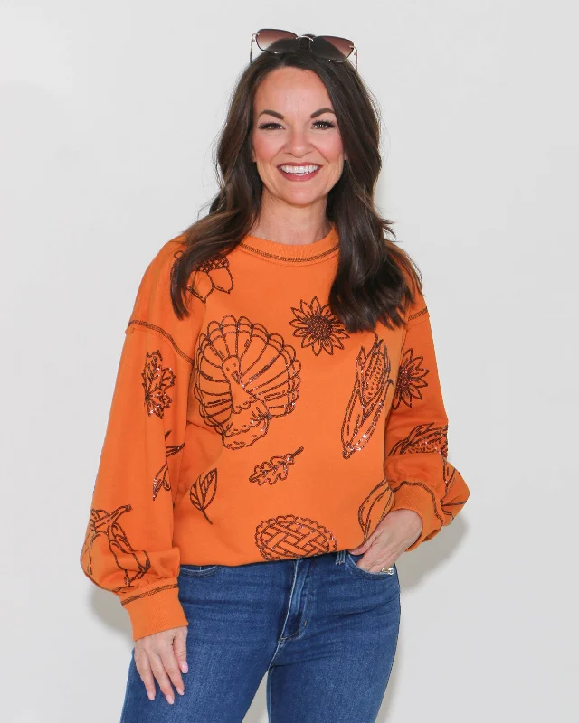 Crew Neck Thanksgiving Sweatshirt