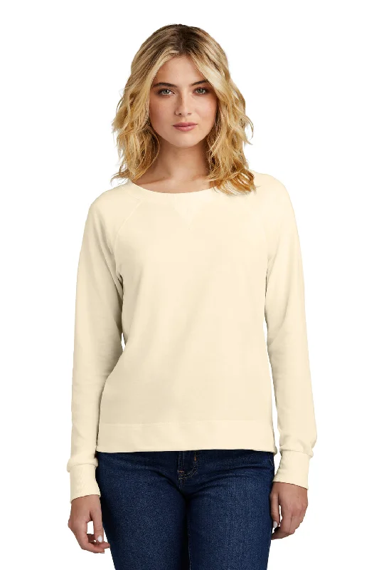 District Womens French Terry Crewneck Sweatshirt - Gardenia