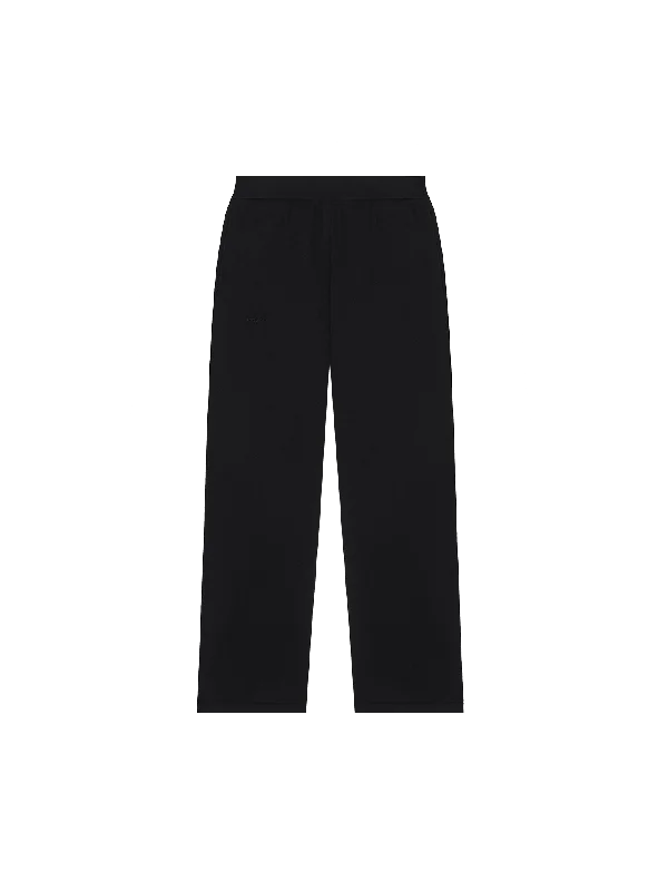 Womens DNA Knitted Straight Leg Track Pants—black