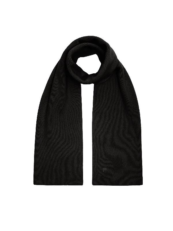 DNA Recycled Cashmere Scarf—black