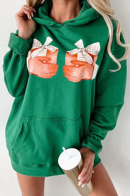 "Santa's Gifts" Graphic Hoodie (Athletic Green) - Print On Demand