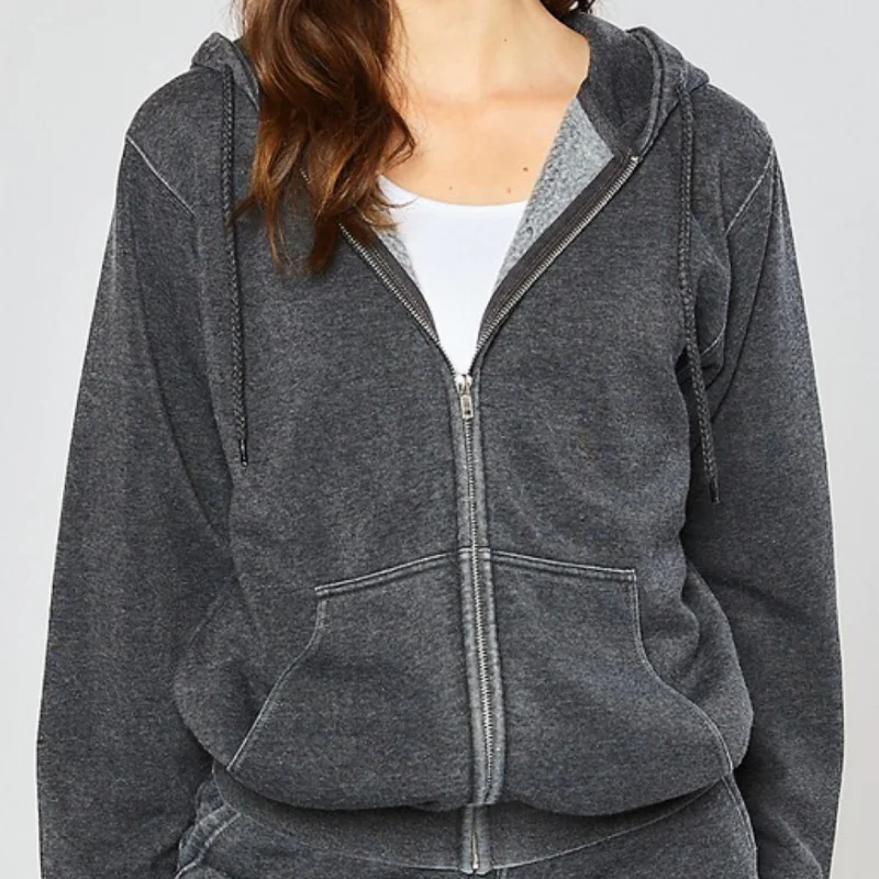 Essential Comfort Zip Up Charcoal