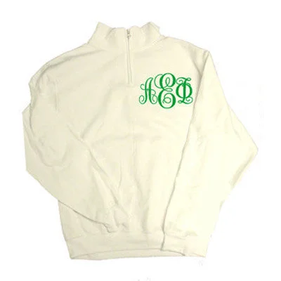 Greek Quarter-Zip with Printed Script Monogram - Jerzees 995M - CAD