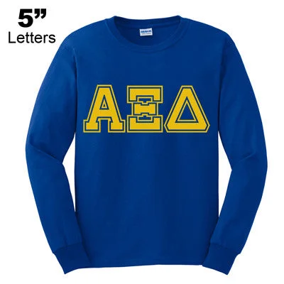 Sorority Crewneck Sweatshirt, Printed Varsity Letters - Gildan 18000 - CAD