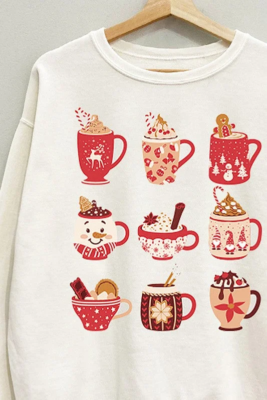 Holiday Drinks Graphic Sweatshirt S-XL