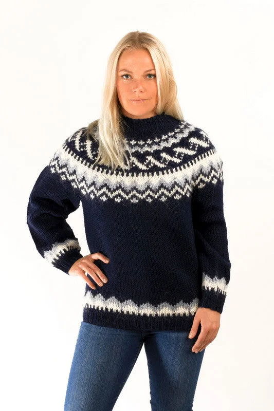 Traditional Wool Pullover Blue