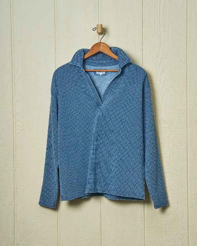 Indigo Inlet Pullover in Birdseye Pique