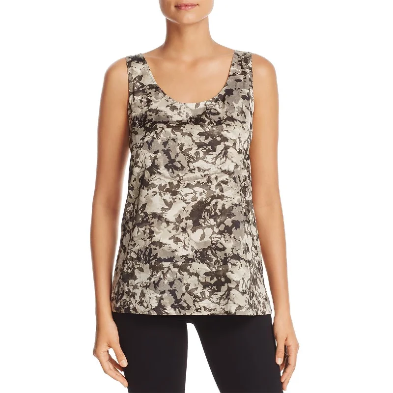 Kenneth Cole New York Womens Camouflage Scoop Neck Tank Top