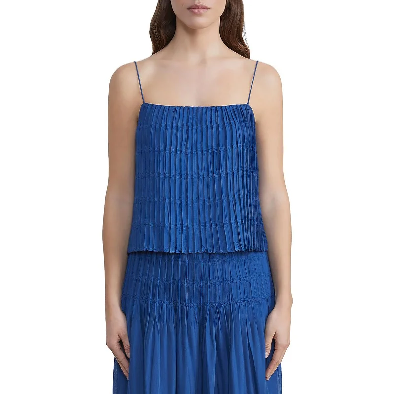 Lafayette 148 New York Womens Ruffled Tank Cropped