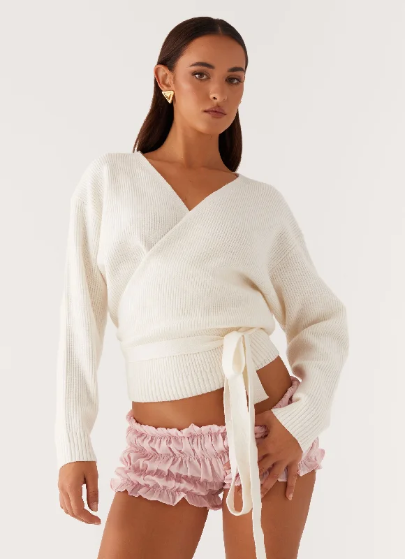 Leela Wrap Cardigan - Ivory