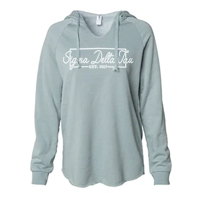 Sorority Lightweight Cali Wavewash Hoodie, Printed Box Design - PRM2500 - CAD