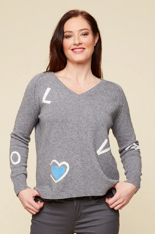 LOVE YOU V-NECK PULLOVER