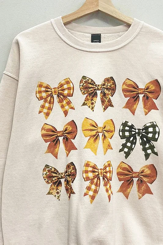 Multi-Bow Fall Sweatshirt S-XL