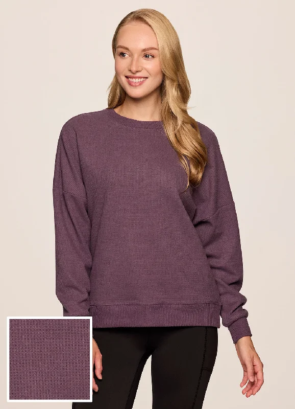 Off Days Relaxed Waffle Knit Sweatshirt