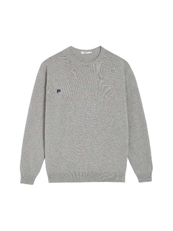 Womens Recycled Cashmere Crewneck Sweatshirt—pale grey melange