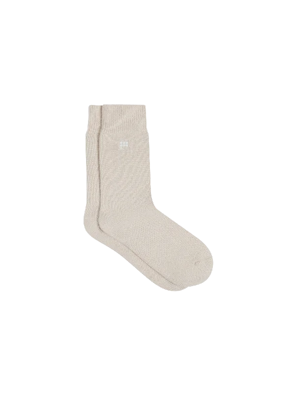 Recycled Cashmere Socks—oatmeal