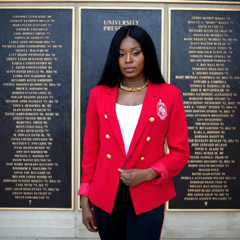 Red Double Breasted Blazer