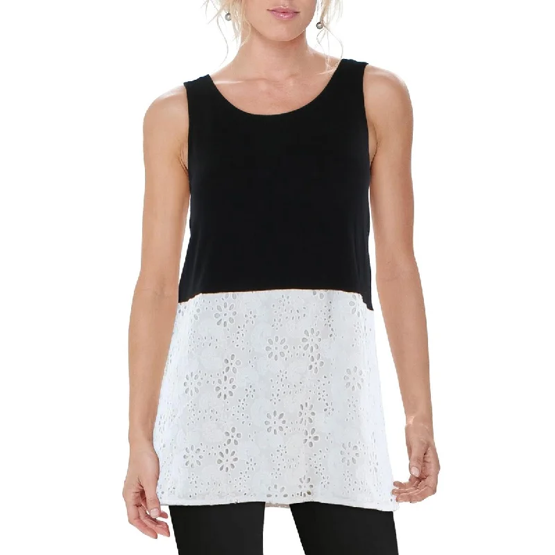 Refried Apparel Womens Eyelet Embroidered Tank Top