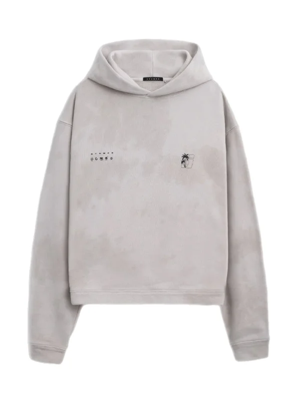 STAMPD Transit Tie Dye Cropped Hooded Sweatshirt