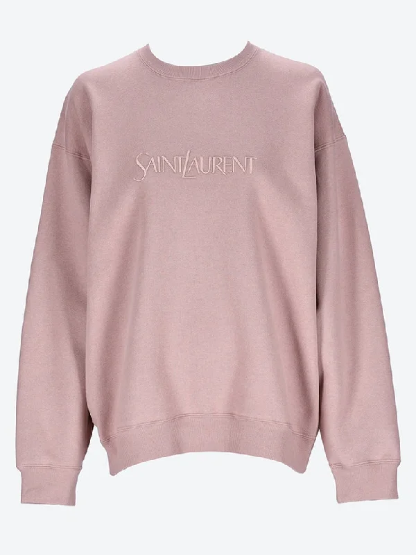 Embroidery crewneck ysl sweater