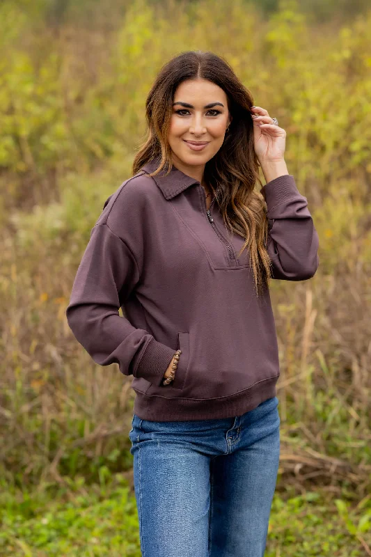 Side Pocket Quarter Zip Pullover