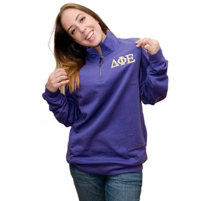 Sorority Crosswind Quarter Zip Sweatshirt, 2-Color Greek Letters - CR9359 - EMB