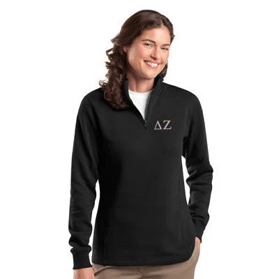 Sorority Quarter-Zip Sweatshirt, 2-Color Greek Letters - 995M - EMB