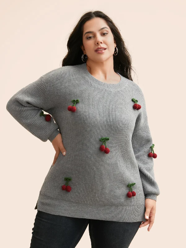 Supersoft Essentials Stereo Cherry Design Pullover