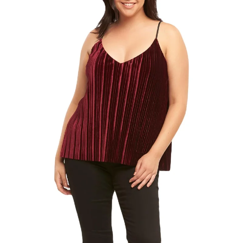 Tart Collections Maren Women's Plus Size Pleated V-Neck Tank Top