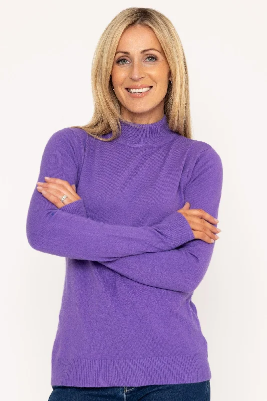 Turtleneck Knit in Purple