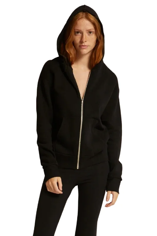 Zip Hoodie in Black