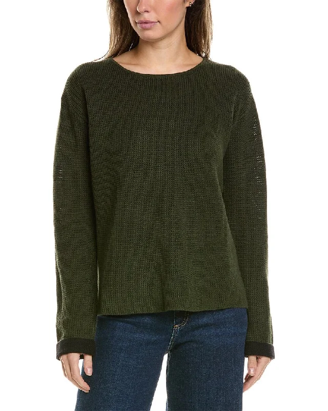 Alashan Cashmere Plaited Reversible Cashmere-Blend Pullover