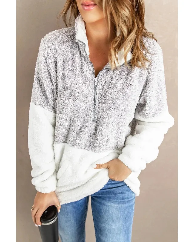 Azura Exchange Oversize Fluffy Fleece Pullover - L