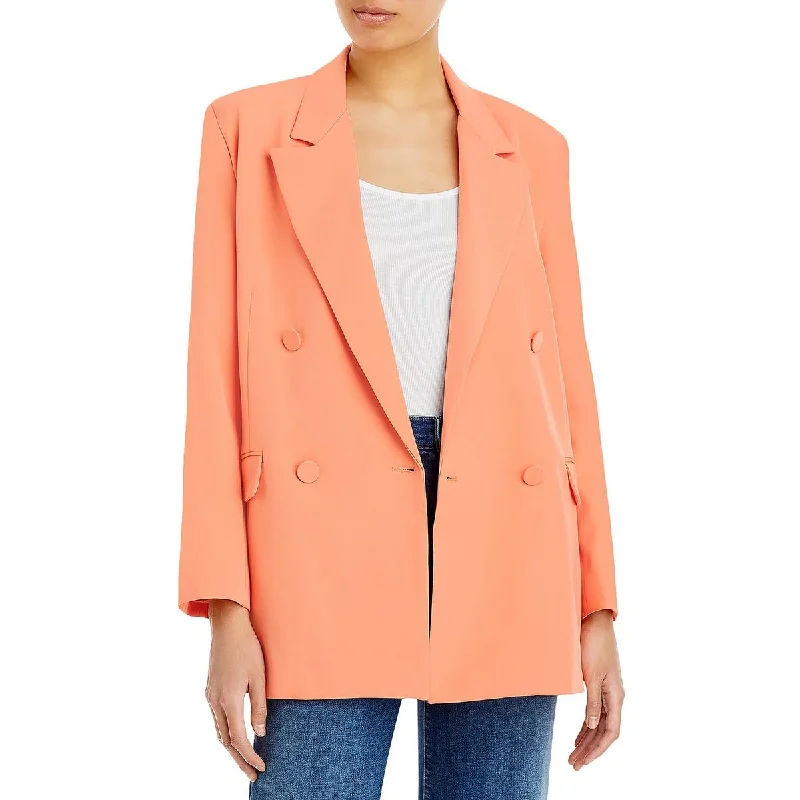 Bardot Womens Faux Pockets Double Button Double-Breasted Blazer