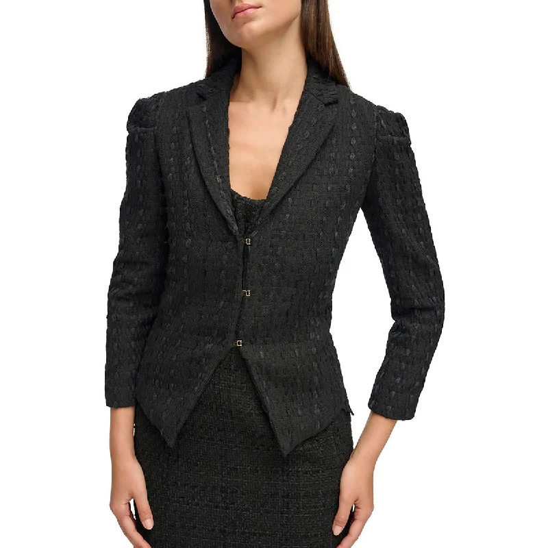 Donna Karan Womens Wool Suit Separate Two-Button Blazer