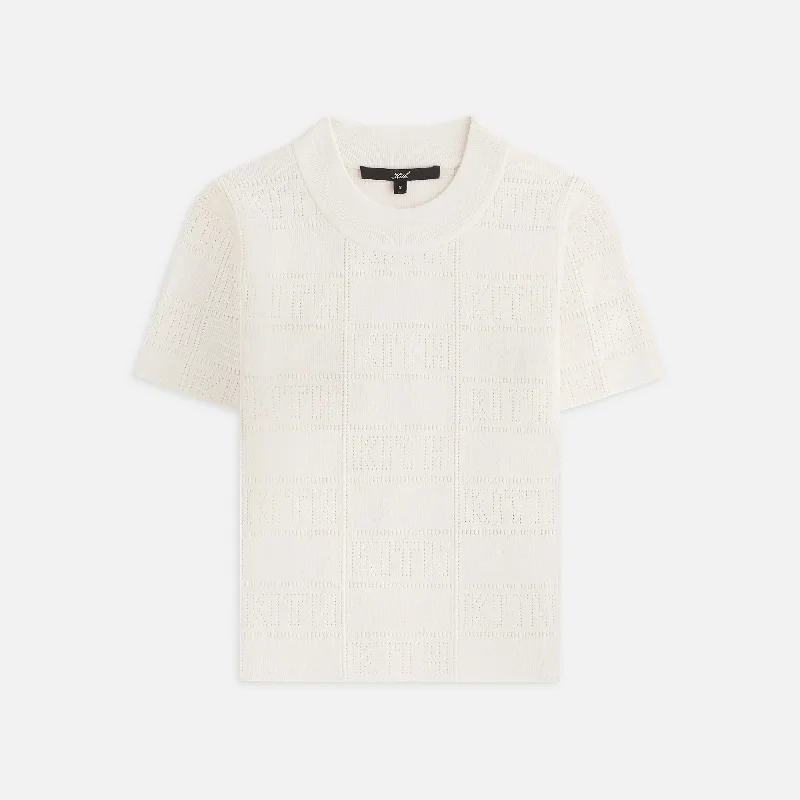 Kith Women Arys Monogram Pointelle Tee - Muslin