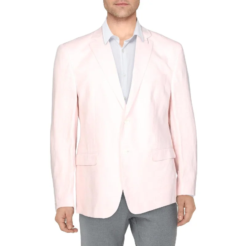 Lauren Ralph Lauren Mens Linen Business Two-Button Blazer