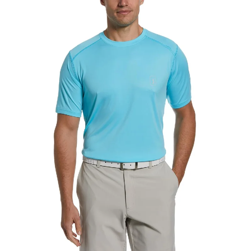 PGA Tour Mens Crewneck Logo Pullover Top