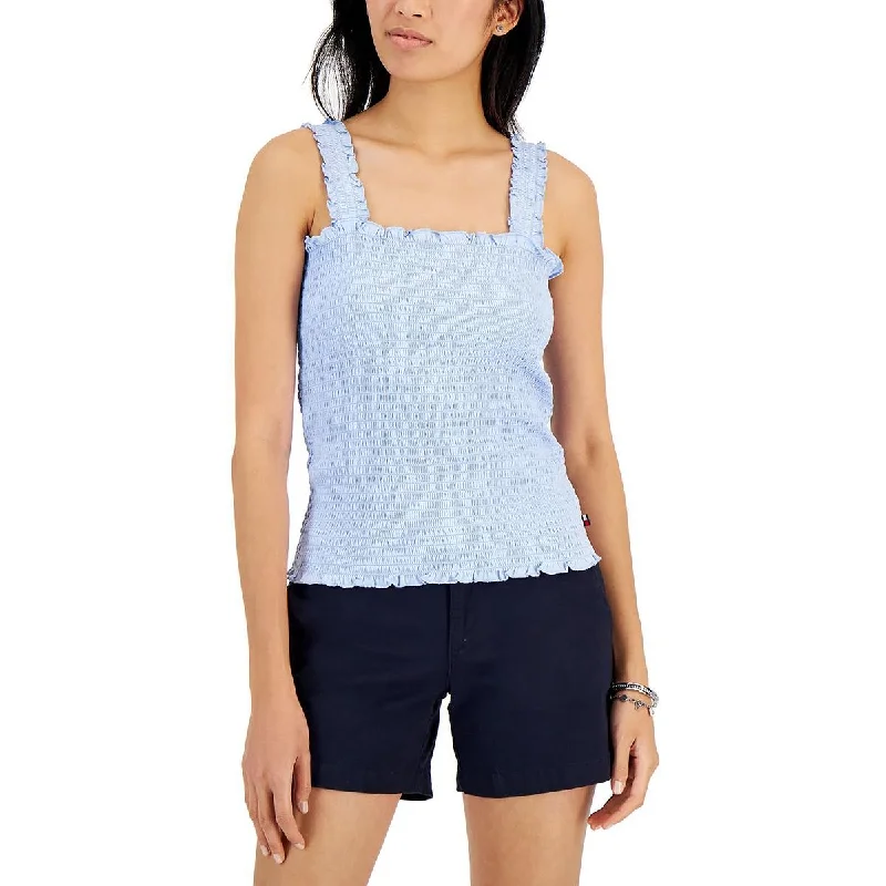 Tommy Hilfiger Womens Square Neck Ruffled Cami