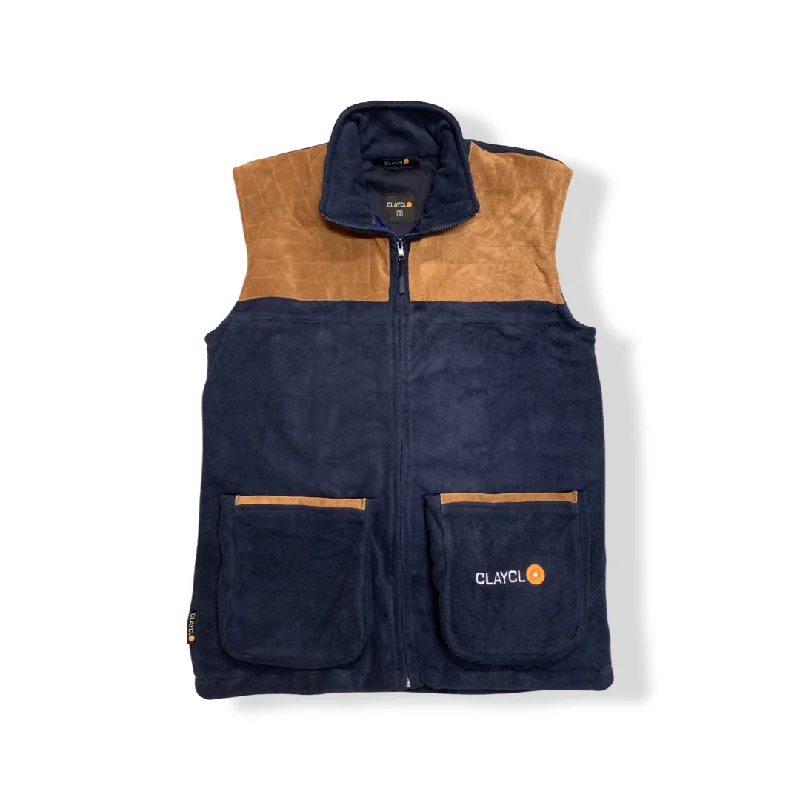 Clayclo Polar Fleece Gilets Blue Medium