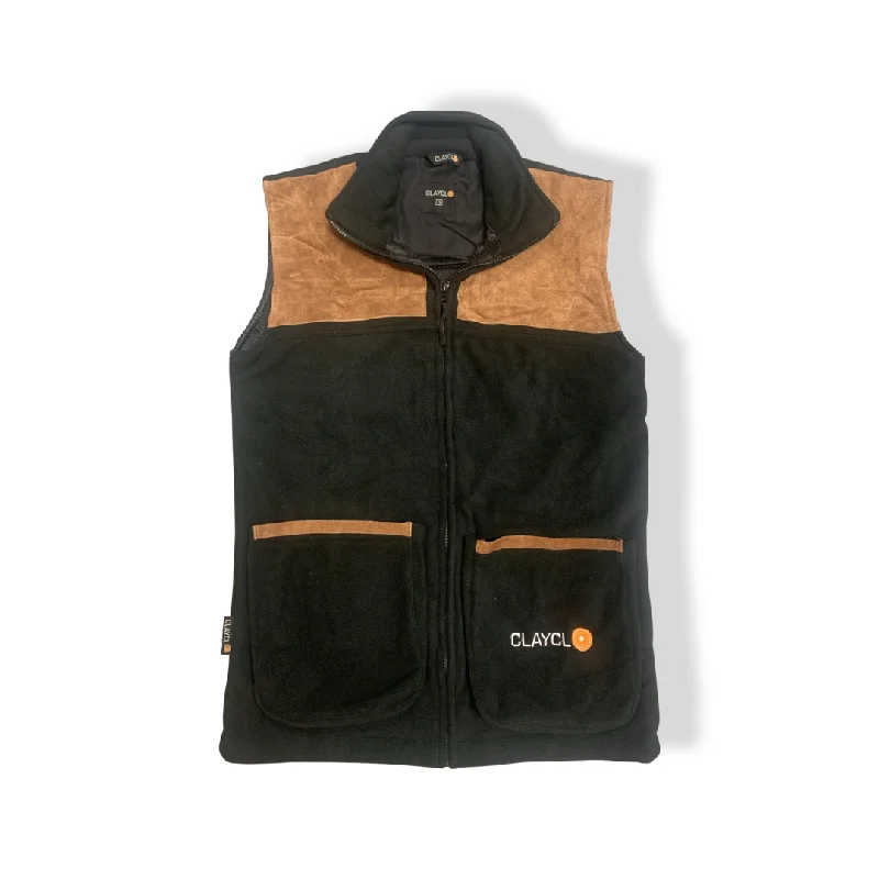 Clayclo Polar Fleece Gilets Black Medium